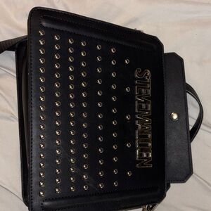 Steve Madden Black Studded Shoulder Bag